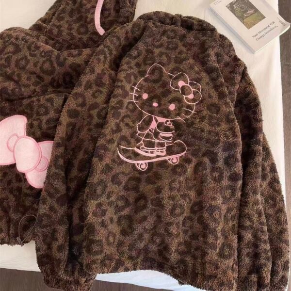 Hello Kitty Coral Fleece Pajamas