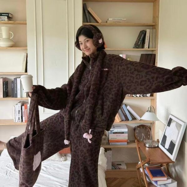 Hello Kitty Coral Fleece Pajamas